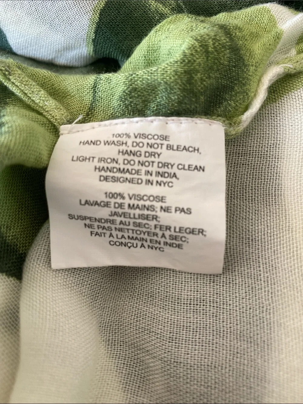 Virginia Wolf Tropical Multi Wear Wrap Palm Leaves Pink and Green Scarf